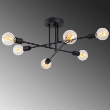 Flower Kroonluchter | IJZEREN BODY | Zwart