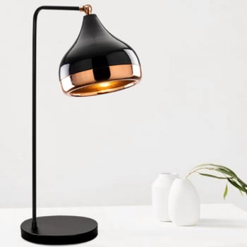 Tafellamp Odiel ⌀17 cm-zwart/koper
