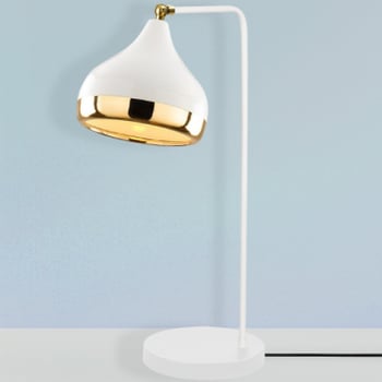 Opviq Metalen Tafellamp | 52cm Hoogte | Witgoud
