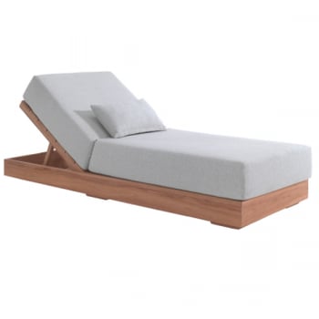 Ligbed Kostas teak en olefin - écru