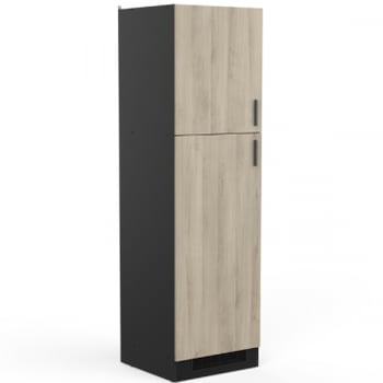 Keukenkast voor koelkast Romanie 60 cm 2 draaideuren en 2 legplanken-Kronberg eik/matzwart