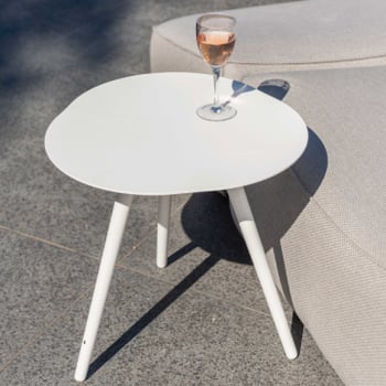 Bijzettafel Burnie voor buiten - wit