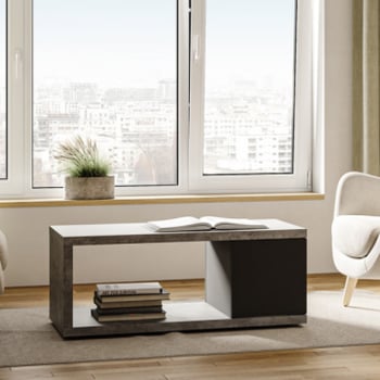 Salontafel Bérinne-zwart/beton