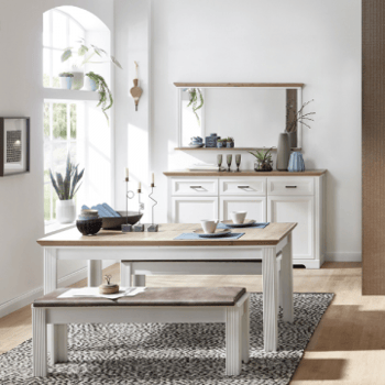 Eetkamer Samine 1-eik/wit