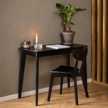 Bureau Roxby met lade - zwart eikenfineer