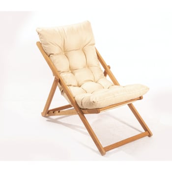 Tuinstoel Talisa - 44x59x90 cm - Beukenhout/crème