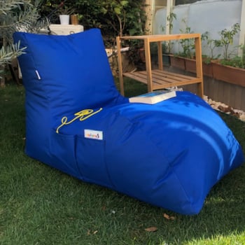 Zitzak Zoltan - 110x60x75 cm - Polyester/blauw 