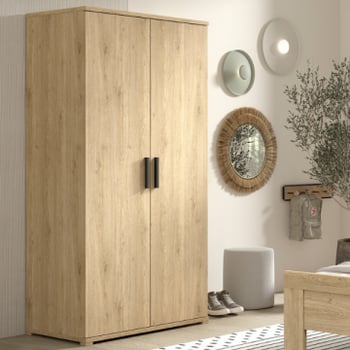 Kledingkast Sammie - 100x59x199cm - 2 deuren - eikdecor