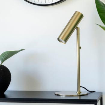 Paris Messing Tafellamp - Elegant Ontwerp, 200 cm Stoffen Koord