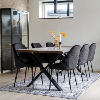 Havana Vloerkleed - Zwart/Wit Chenille Polyester, 160x230 cm