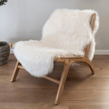 Kunstmatig lamsvel - 60x180 cm - ivoor