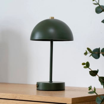 Tafellamp Holt - LED - oplaadbaar - groen metaal