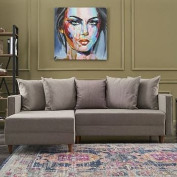 Hoekzetel Balcab Home | 215 x 150 x 80 cm | Cream-design