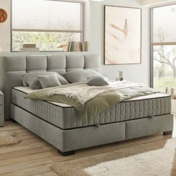 Kofferbed Nagol | Inclusief matrastopper | 180 x 200 cm | Grijs