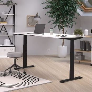 Bureautafel Hermoso | 180 x 80 x 120 cm | Wit-zwartdesign