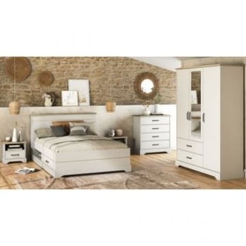 Slaapkamerset Charme | Twijfelaar, nachtkastje, commode, kledingkast | Kronberg Oak-design