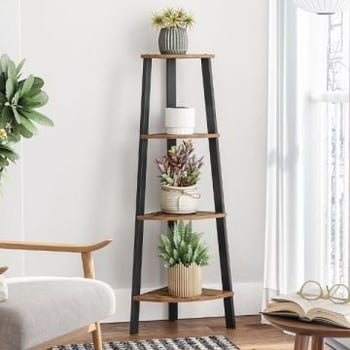 Hoekrek Sutton | 34 x 34 x 125 cm | Roestbruin design
