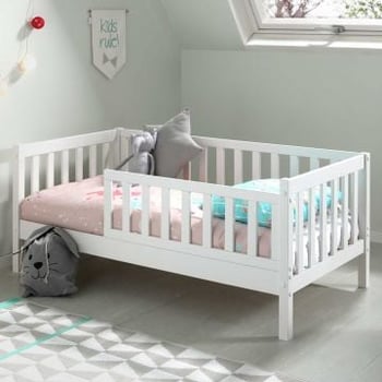 Peuterbed Petronille 70 x 140cm dennenhout - wit
