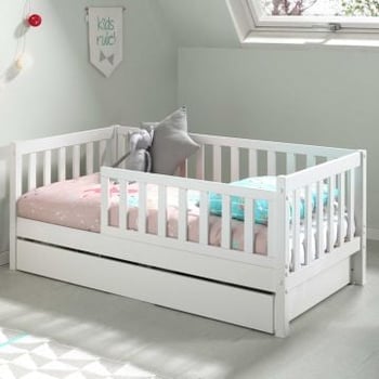 Peuterbed Petronille met bedlade 70 x 140cm dennenhout - wit