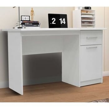 Bureau Milou 1 Lade 1 Deur | H-75 x B-121 x D-60 cm | wit