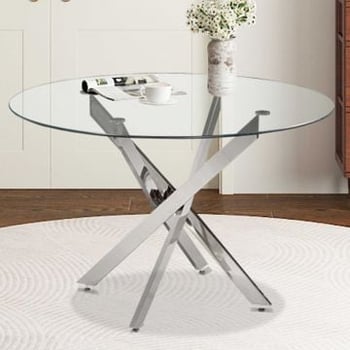 Eettafel Lasi | Ø120 x 76 | Glazen design