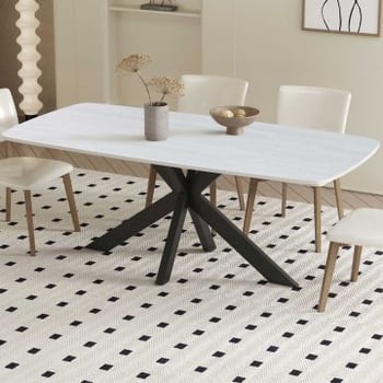 Eettafel Apollo | 180 x 90 x 76 cm | Steen / Grijs