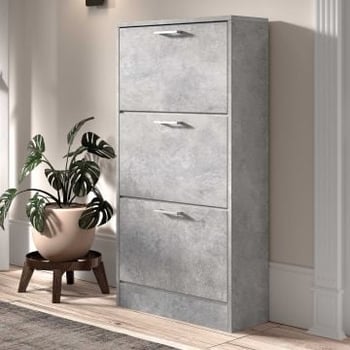 Schoenenkast Carini 3 laden - beton