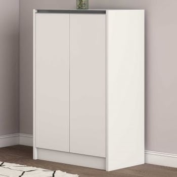 Lilly Schoenenkast: Wit 2-deurs H-H 90xB-L 60xD-P 35cm.