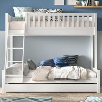 Familiebed Scottie 3-persoons met bedlade - wit
