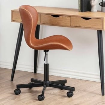 Bureaustoel Tilda - cognac/zwart