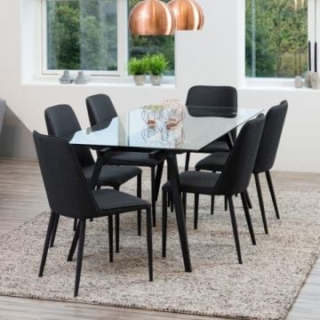 Eettafel Maurane 180x90cm - zwart