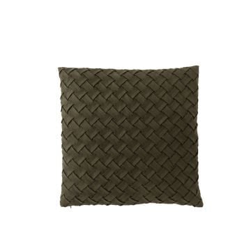 Kussen gewoven polyester groen