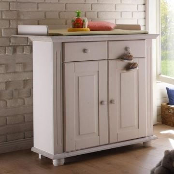 Commode Laurel met opzetstuk - wit