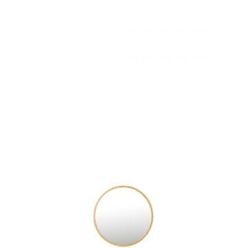 Spiegel mona rond ijzer/glas goud small