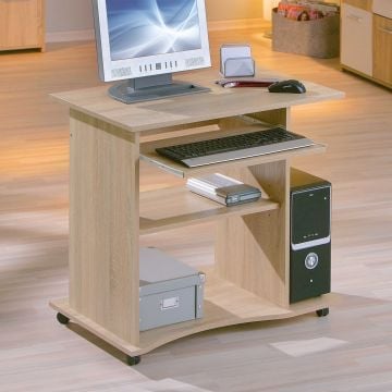 Computertafel op wielen Adda - eik