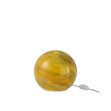 Lamp dany strepen rond glas geel small