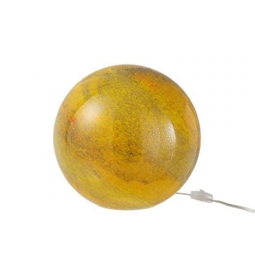 Lamp dany strepen rond glas geel large