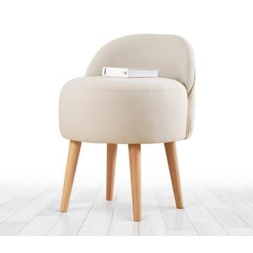 Atelier Del Sofa Poef 50% Katoen 50% Linnen Crème