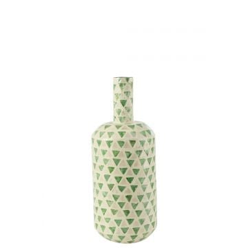 Vaas nuye druppel schelpen/papier groen