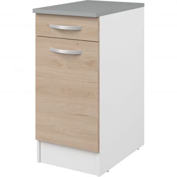Onderkast Eko 40x60 cm met lade en deur - eik