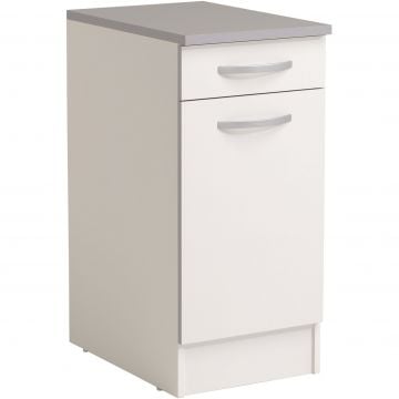 Onderkast Spoon 40x60 cm met lade en deur - wit