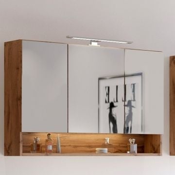 Spiegelkast Sefa 100cm 3 deuren - wotan eik 