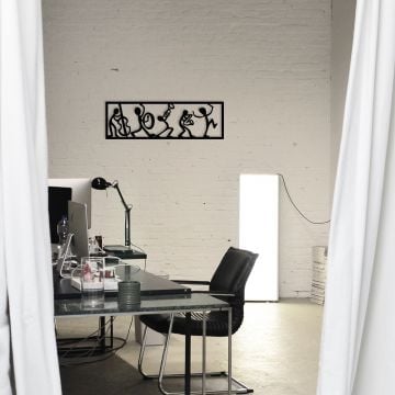 Wallity Metalen Wandaccessoire - Zwart, 100% Metaal