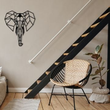 Wallity Decoratieve Metalen Wandaccessoire | 100% Metaal | Zwart