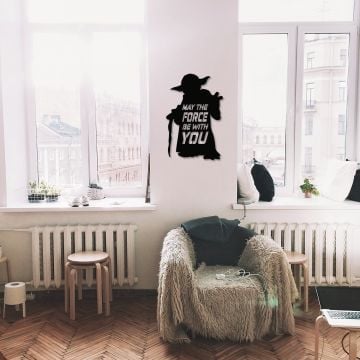 Wallity Metalen Wanddecoratie in Zwart - 100% Metaal (1 Dikte)