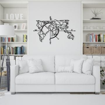 Wallity Decoratieve Metalen Wandaccessoire | 100% Metaal | Zwart