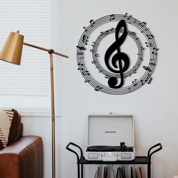 Wallity Decoratieve Metalen Wandaccessoire - Zwart (1 Dikte)