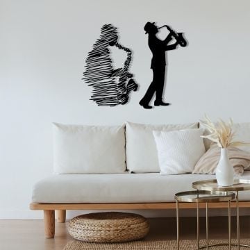 Wallity Decoratieve Metalen Wandaccessoire | 100% Metaal | Zwart