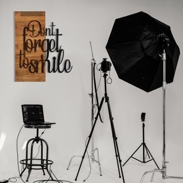 Wallity 100% METAL Decoratief Wandaccessoire in Zwart Notenhout