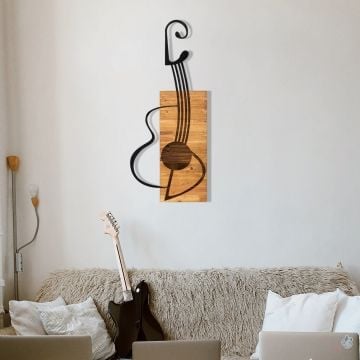 Wallity Decoratief Houten Wandaccessoire | 100% Metaal | Zwart Notenhout